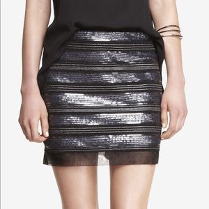 Black and Silver sequin Skirt